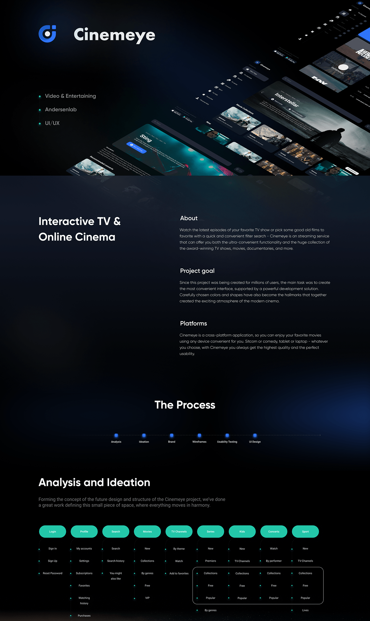 123Series Modern Streaming Platform Interface